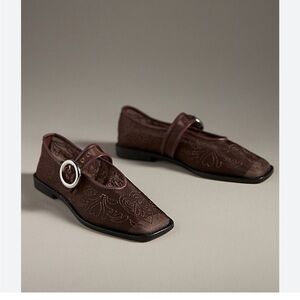 Farm Rio Square-Toe Mesh Ballet Flats size 7